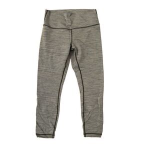 Lululemon Wunder Under High-Rise 7/8 Tight Leggings Size 12 Gray Stripes